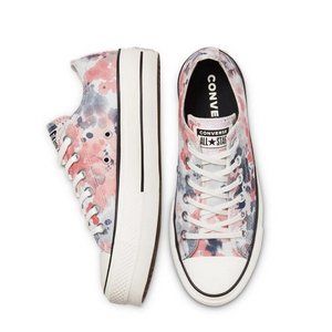 NEW Converse Chuck Taylor All Star Platform Low "Washed Florals" Sneakers Size 8